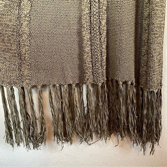 Harve Benard Green Fringe Sleeveless Loose Knit Fringe Sweater Cover Up Size XL - Picture 7 of 14